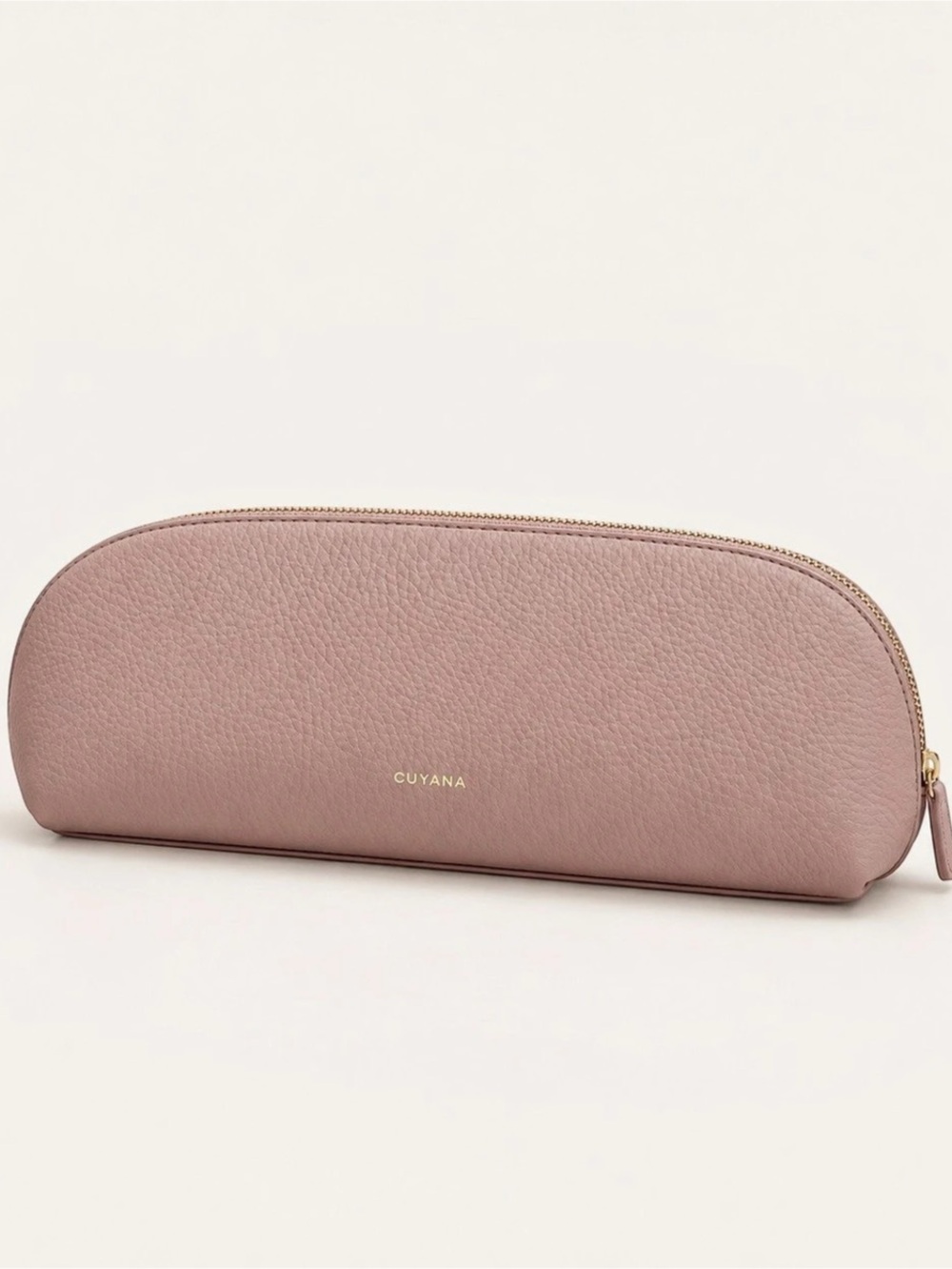 Cuyana Large Travel beauty Case Leather Cosmetic Pouch in blush